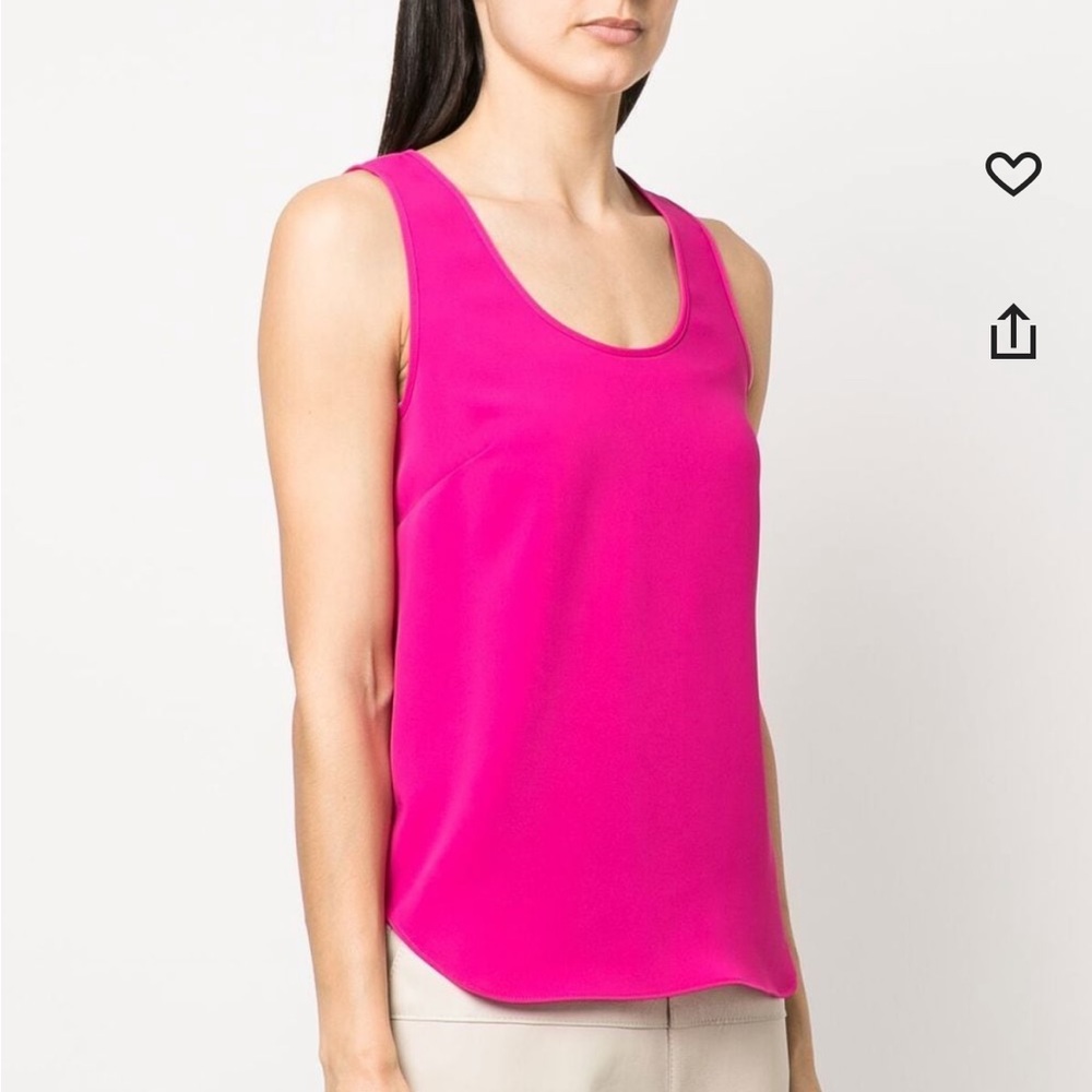 FEVER top cotton silkish pink flamingo barbie shirt blouse tank